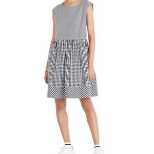 MADEWELL Gingham Tie Back Mini Dress- Size XS